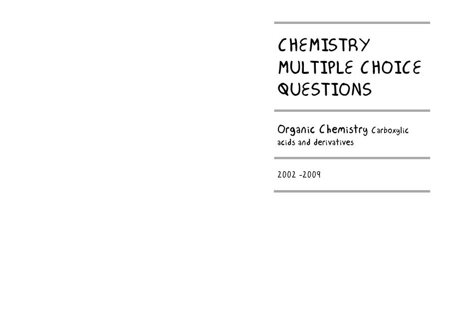Page 1 of Carboxylic Acids And Derivatives