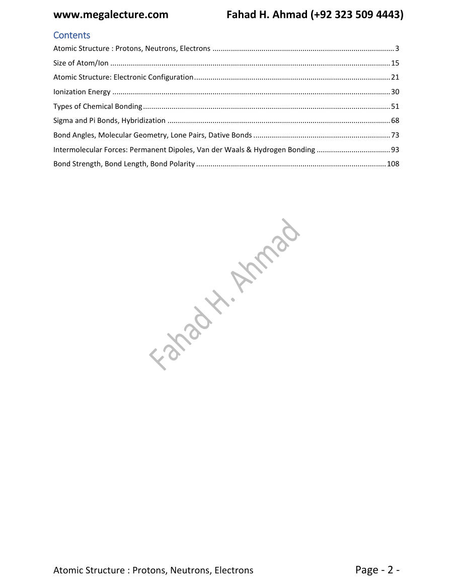 Page 2 of Atomic Structure And Chemical Bonding — MCQs