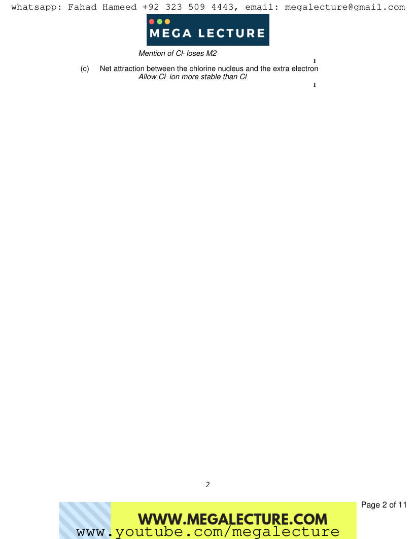 Page 2 of Marking scheme