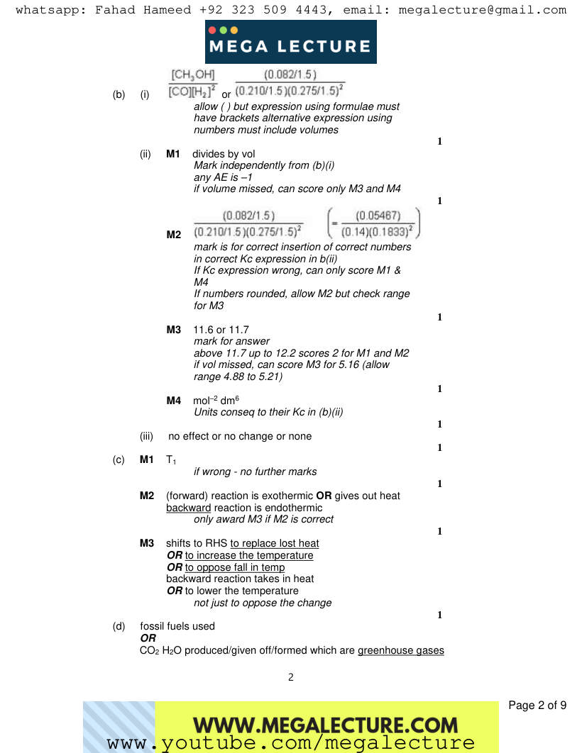Page 2 of Marking scheme
