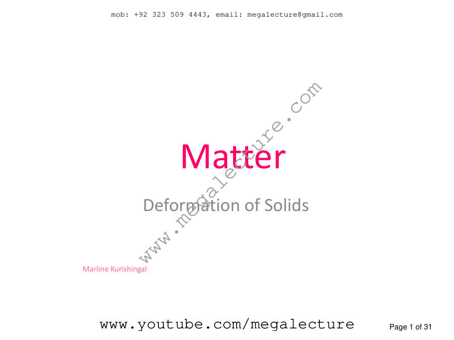Page 1 of Deformation Of Solids
