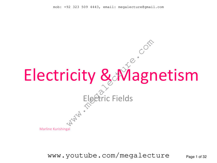 Page 1 of Electric Fields