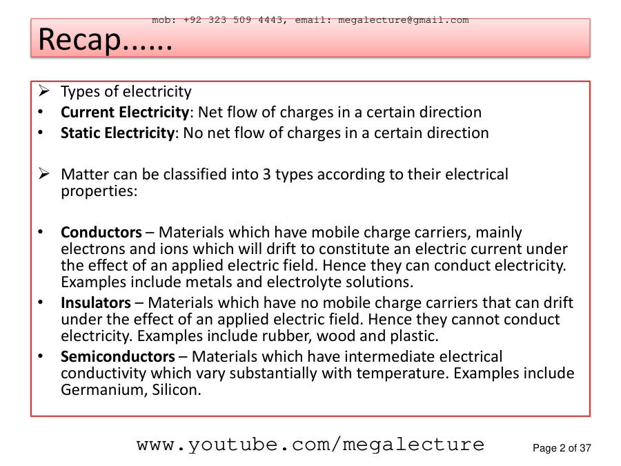 Page 2 of Current Of Electricity