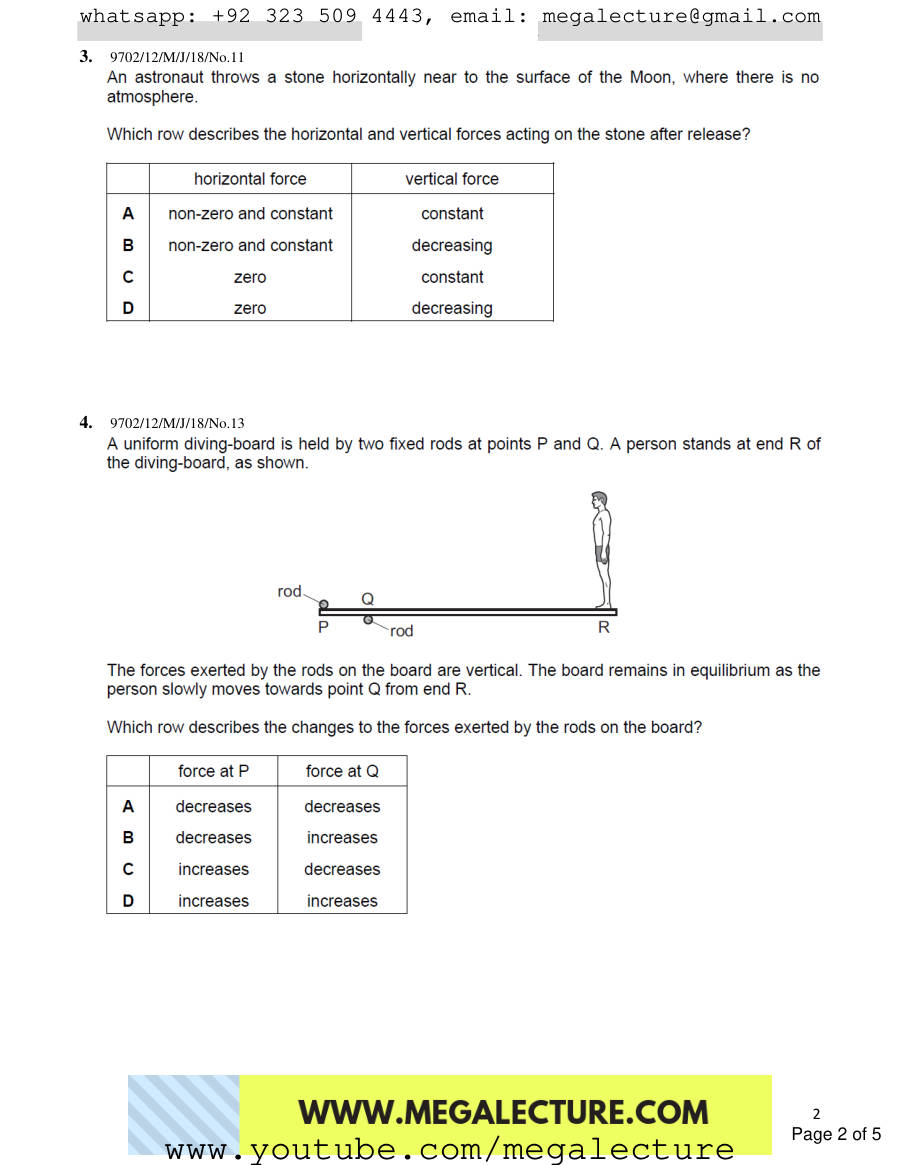 Page 2 of Forces — MCQs