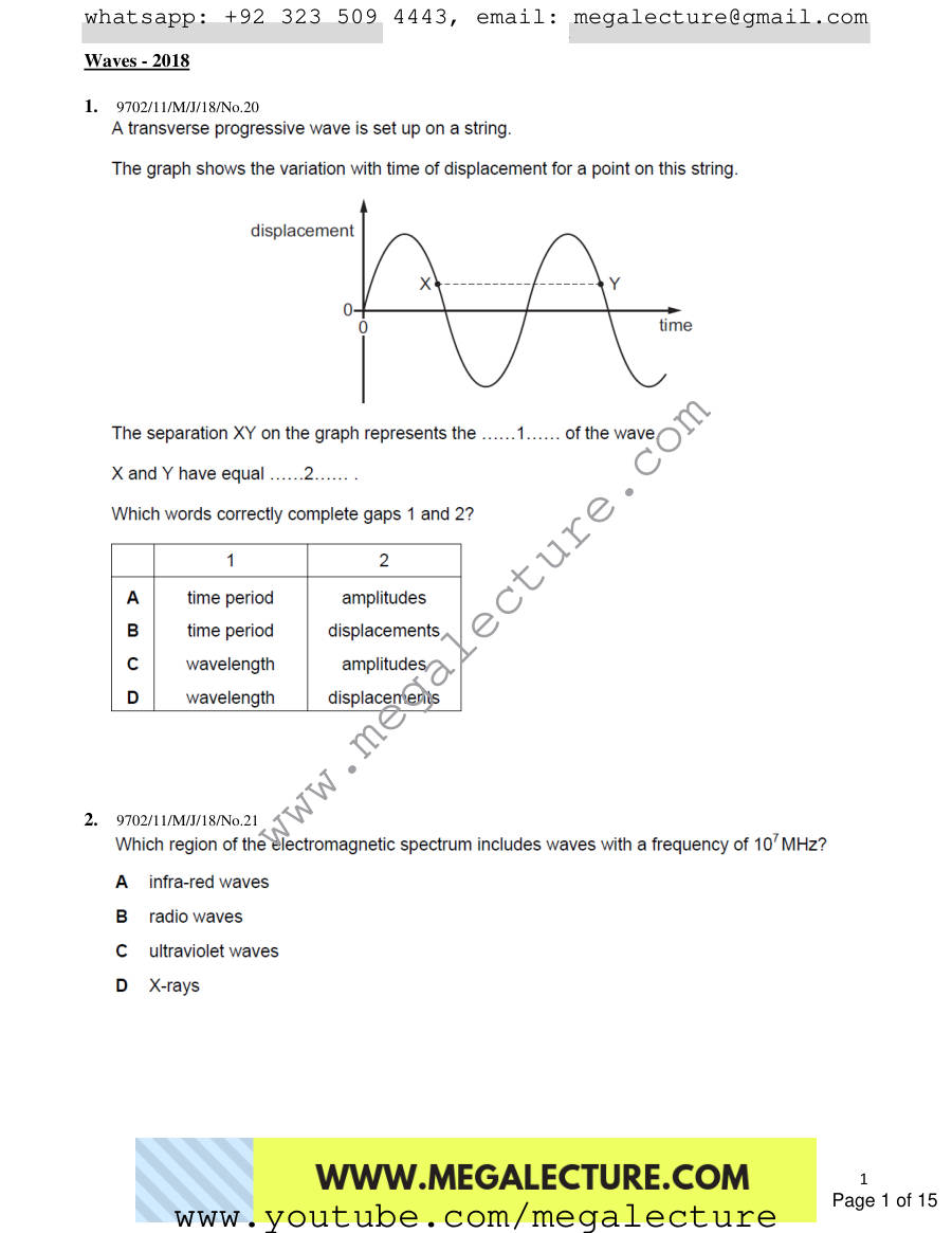Page 1 of Waves — MCQs