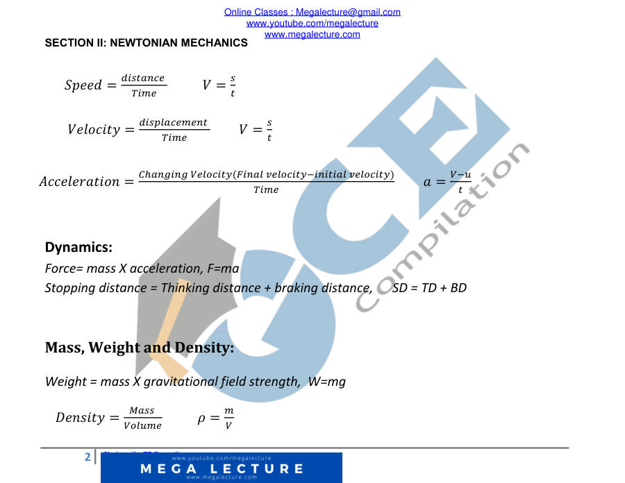 Page 2 of AsPhysicsformulasheet