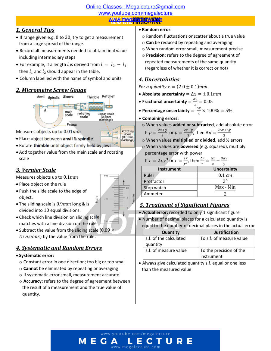 Page 2 of Cie As Physics Practical