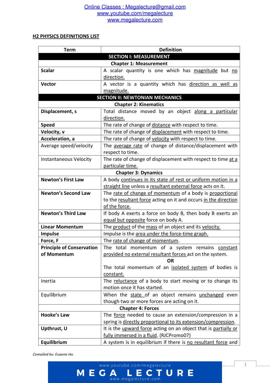Page 1 of Definitions