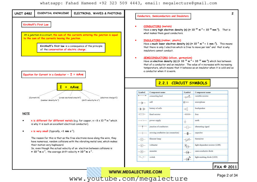 Page 2 of Electricity And Waves Revision Set 2