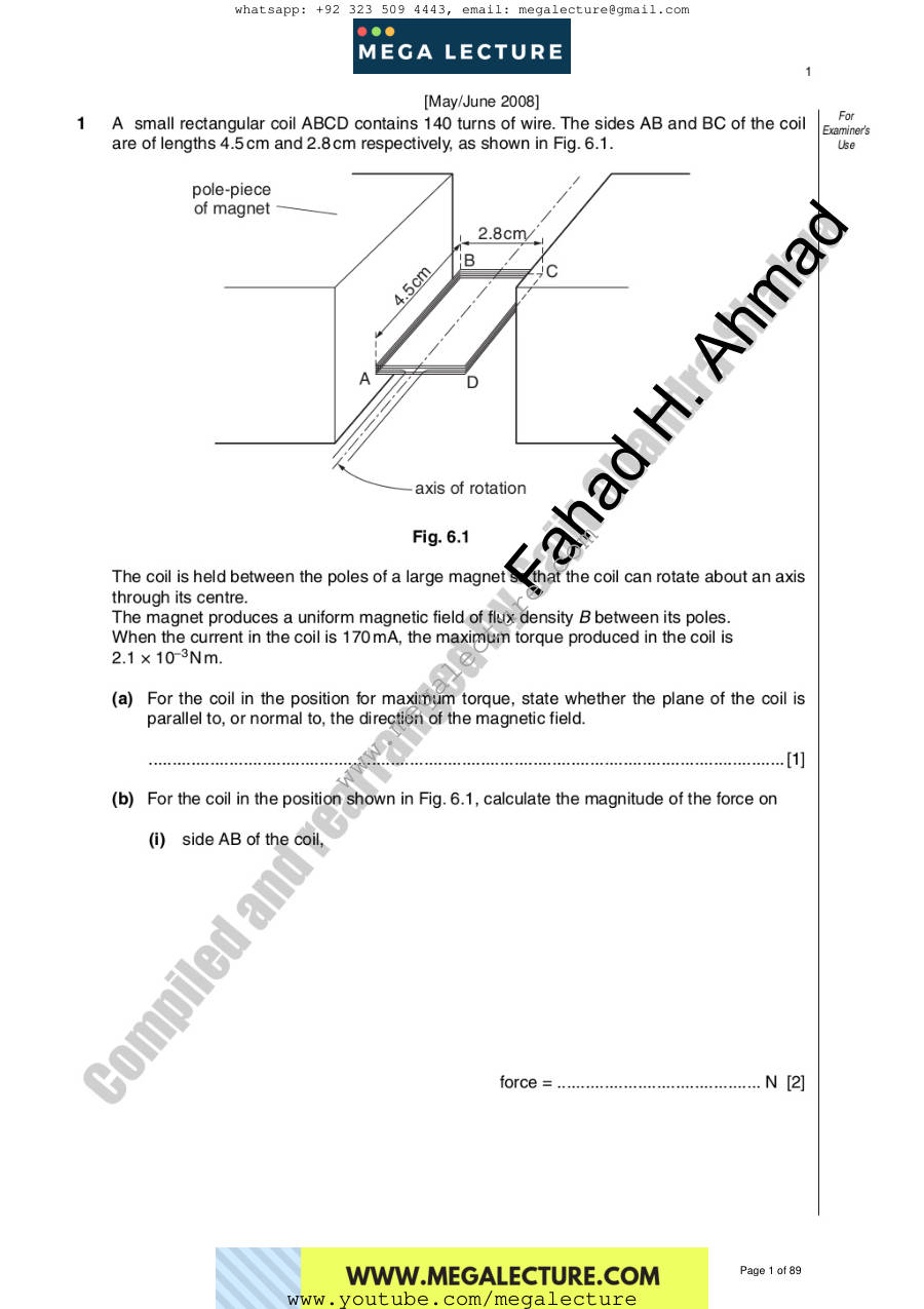 Page 1 of Electromagnetism