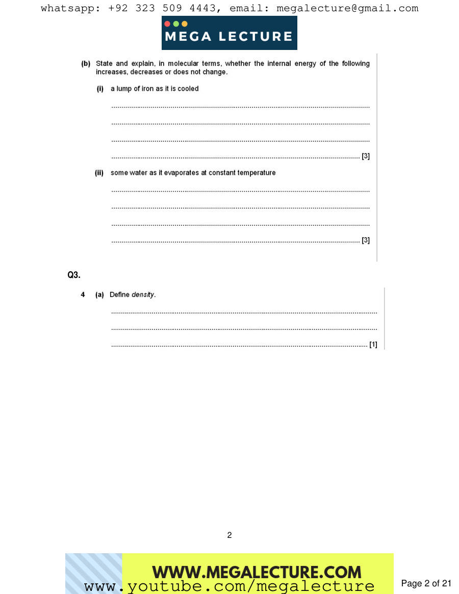 Page 2 of Matter — Questions