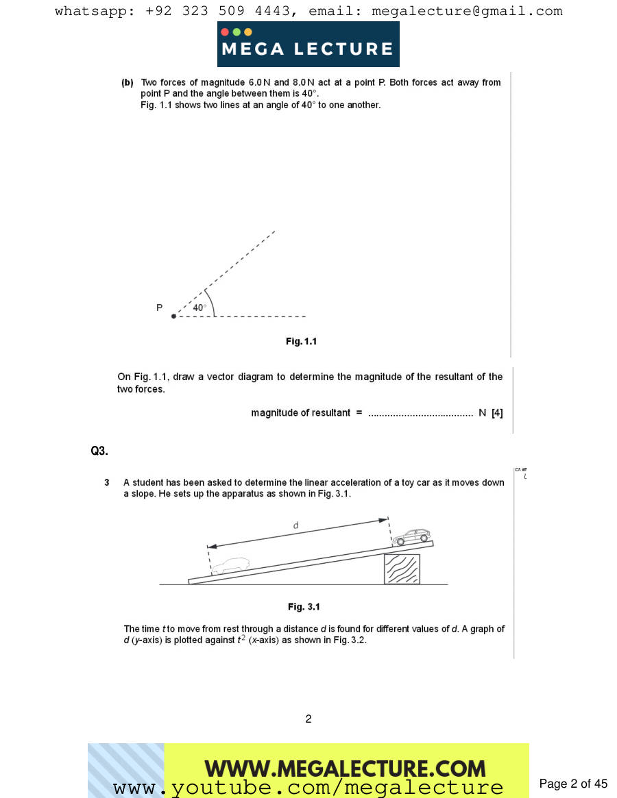 Page 2 of Physical Quantities And Measure — Questions