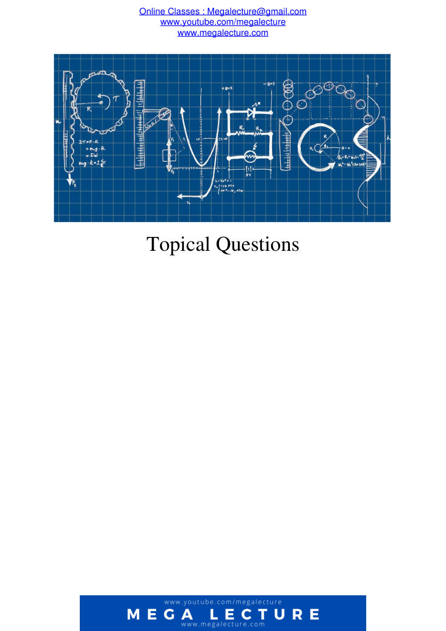 Page 1 of Physics Topical Questions — Questions