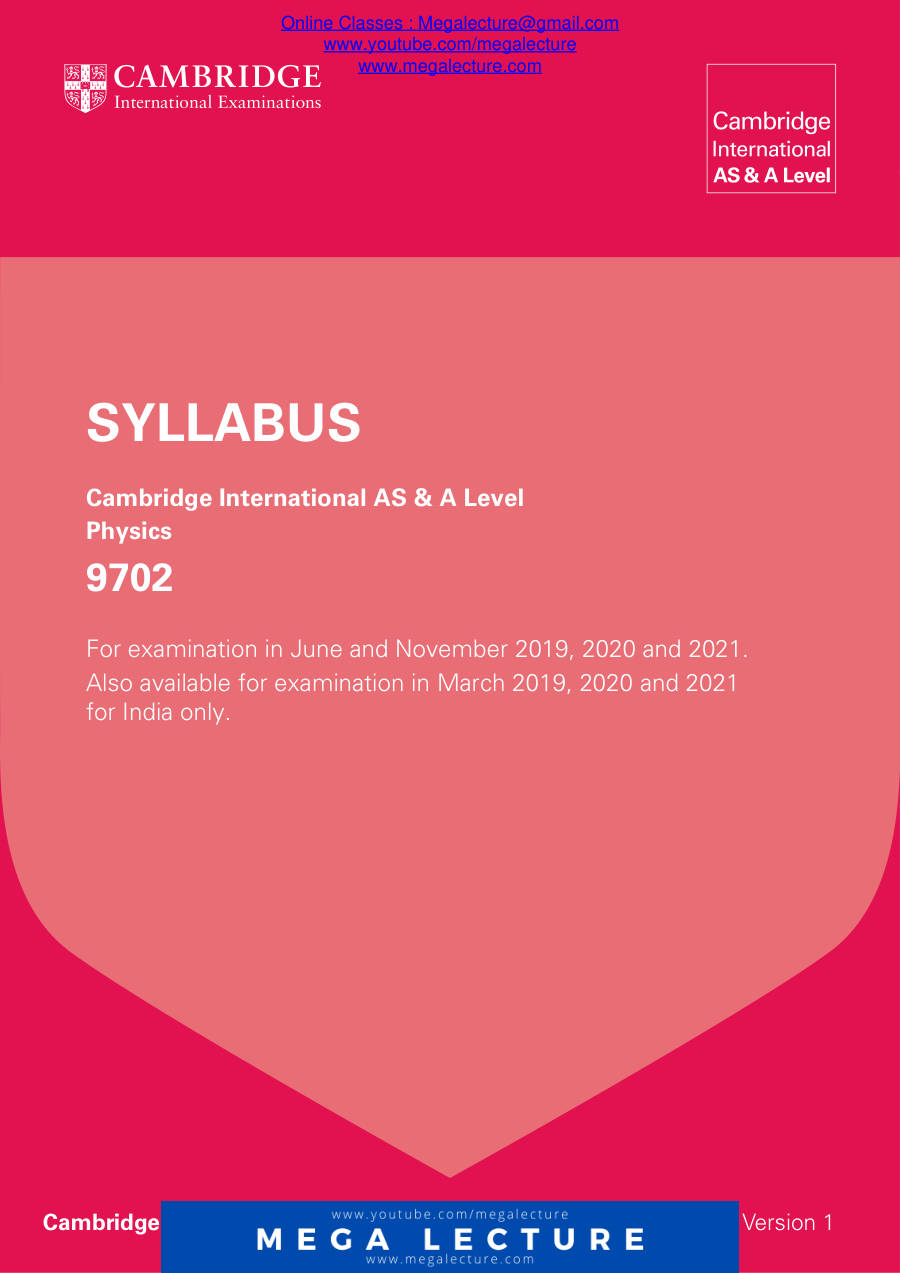 Page 1 of SYLLABUS PHYSIC A LEVEL