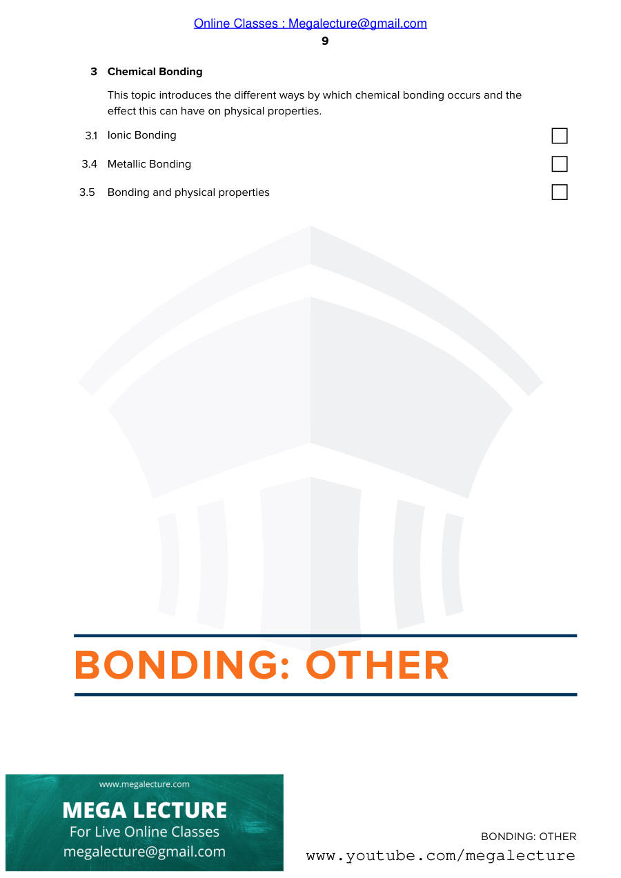 Page 1 of Bonding Notes 1