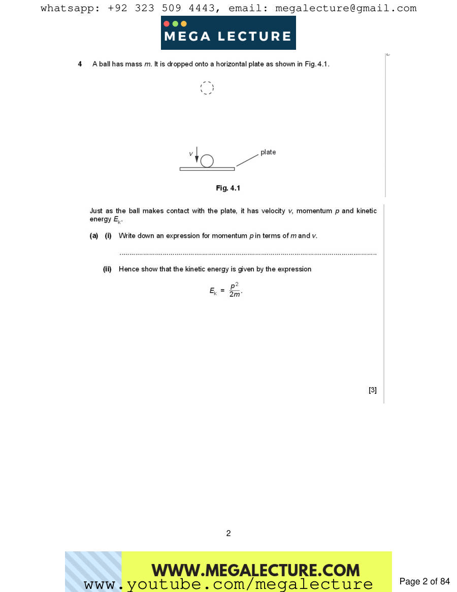 Page 2 of Forcesdynamics And Momentum — Questions