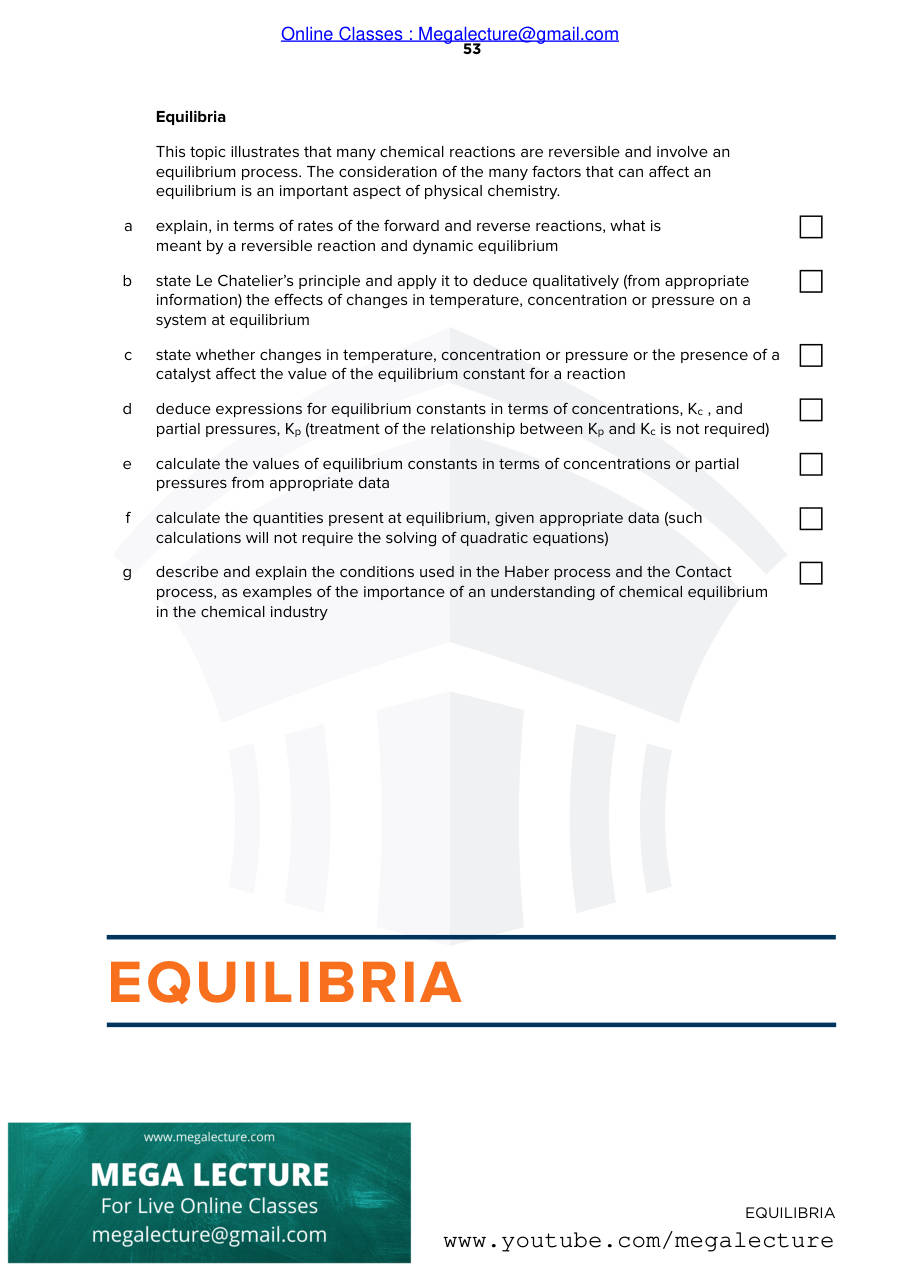 Page 1 of Equilibria Notes