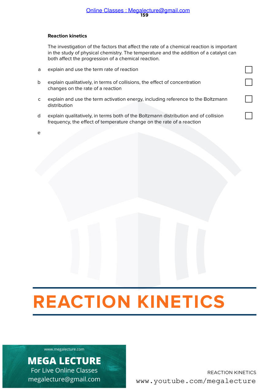 Page 1 of Reaction Kinetics Notes