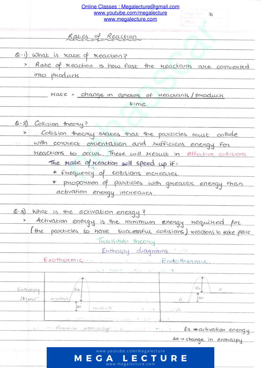Page 1 of Rates Of Reaction
