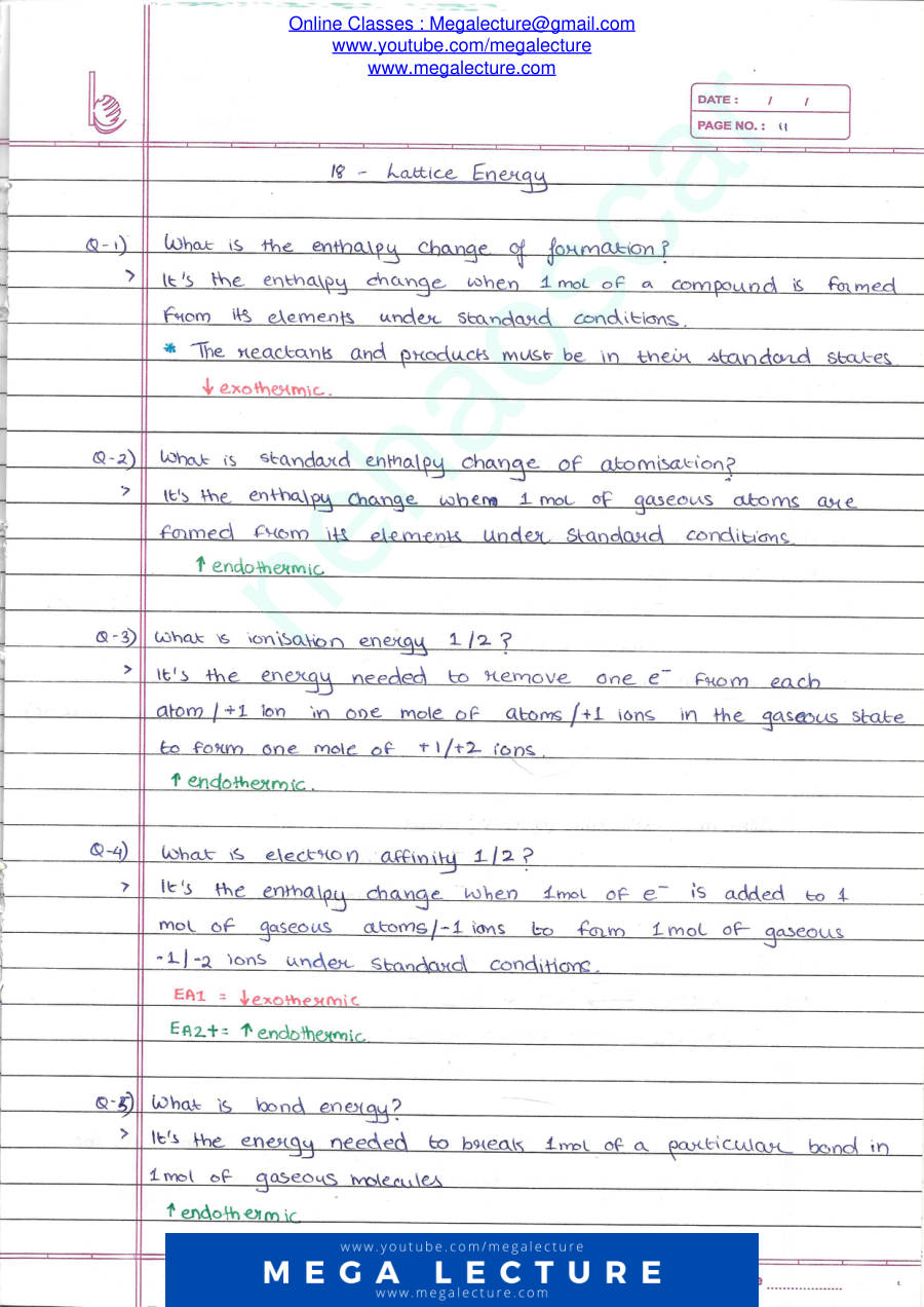 Page 1 of Lattice Energy
