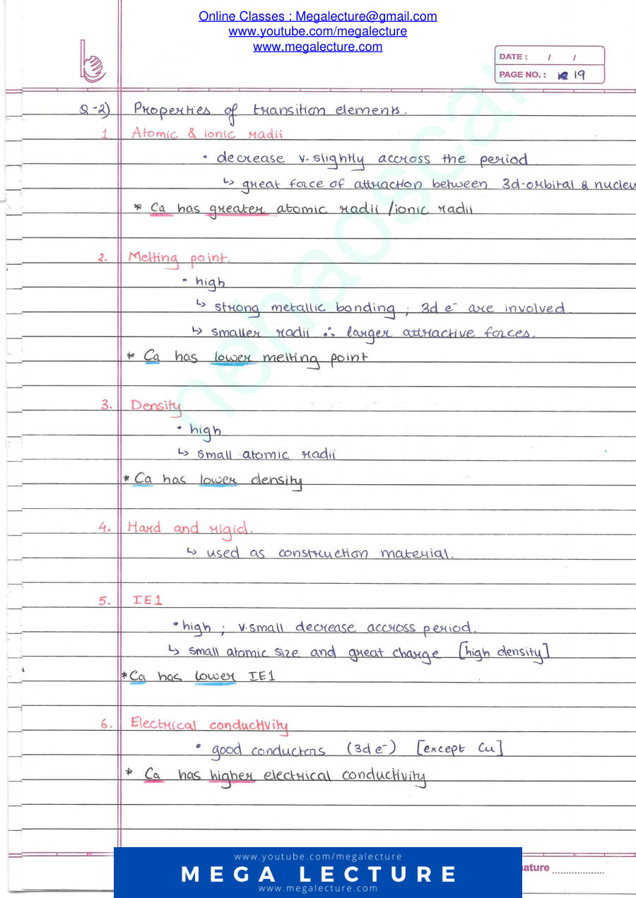 Page 2 of Transition Elements