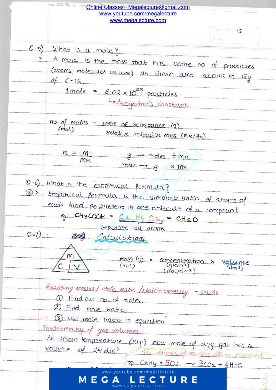 Page 2 of Moles And Equations