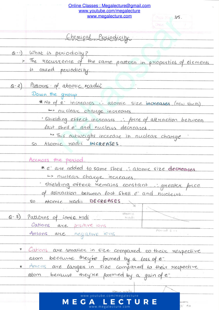 Page 1 of Chemical Periodicity