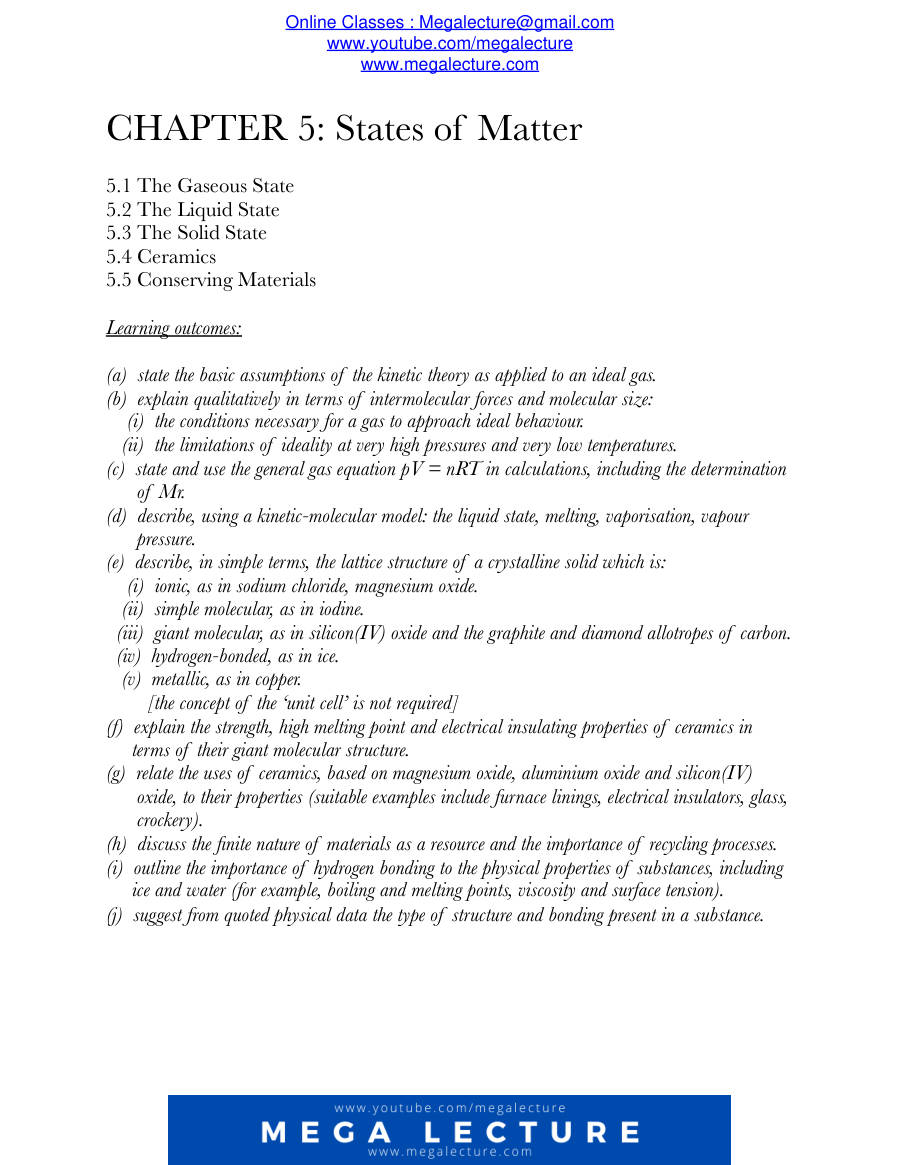 Page 1 of States Of Matter