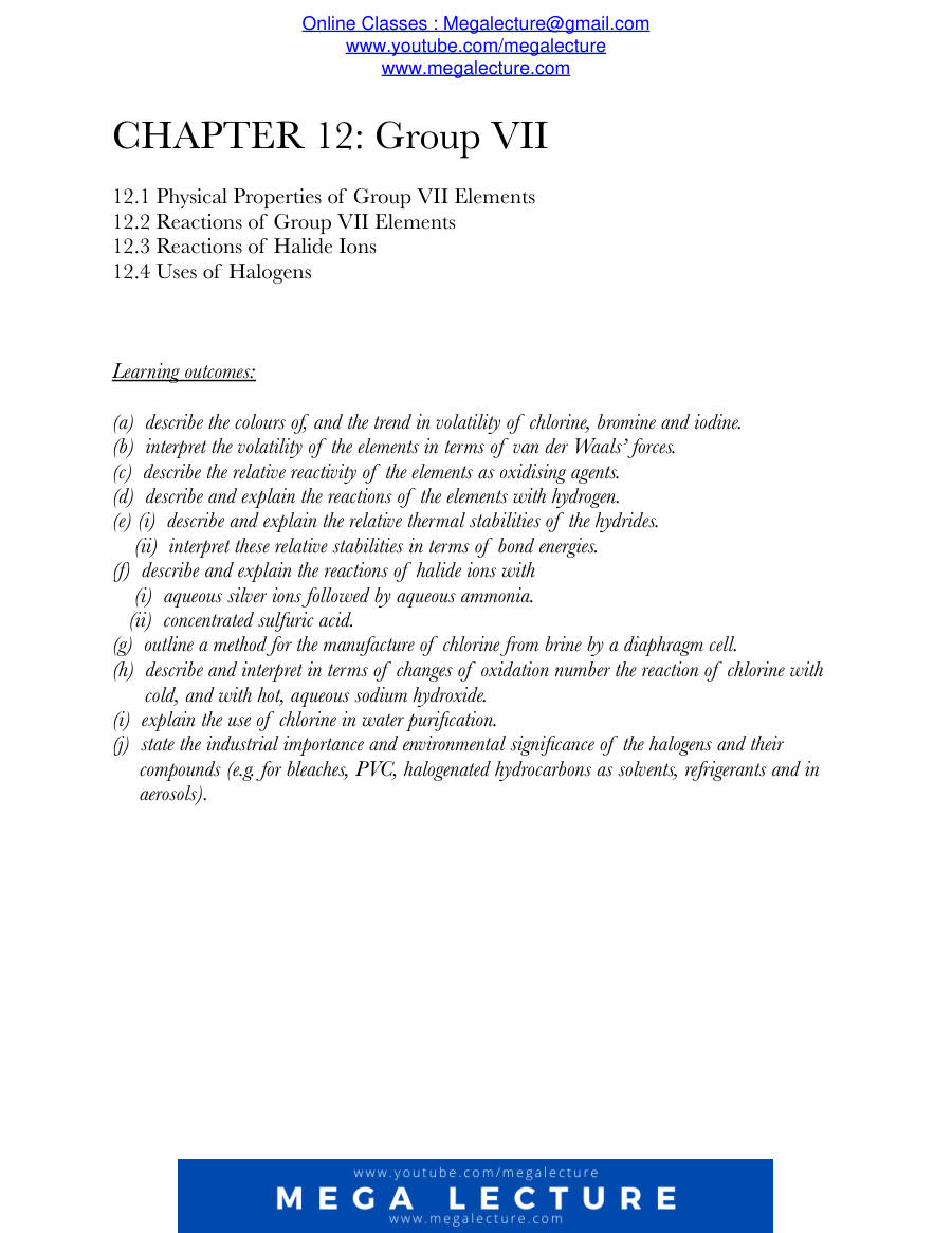 Page 1 of Group VII