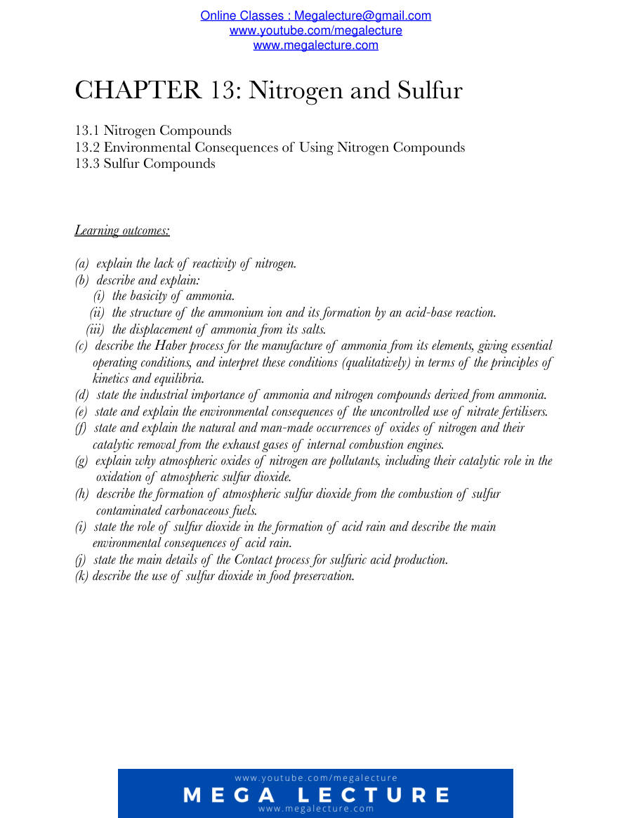 Page 1 of Nitrogen And Sulfur