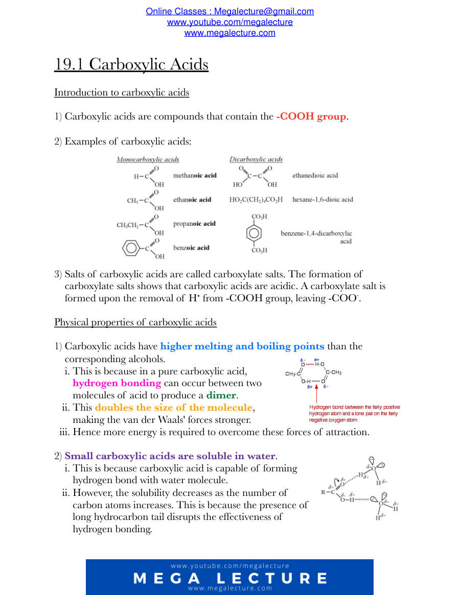 Page 2 of Carboxylic Acids And Derivatives I