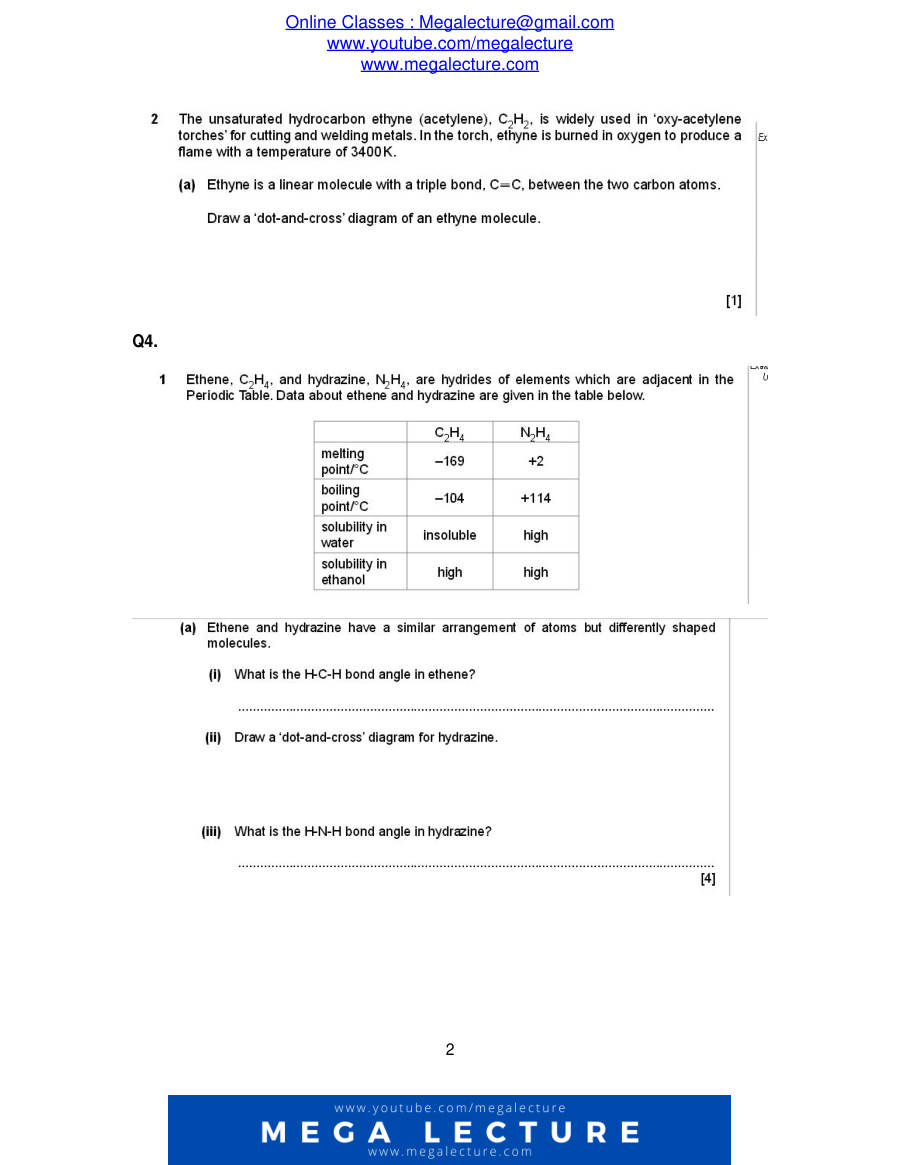 Page 2 of Chemical Bonding Qp