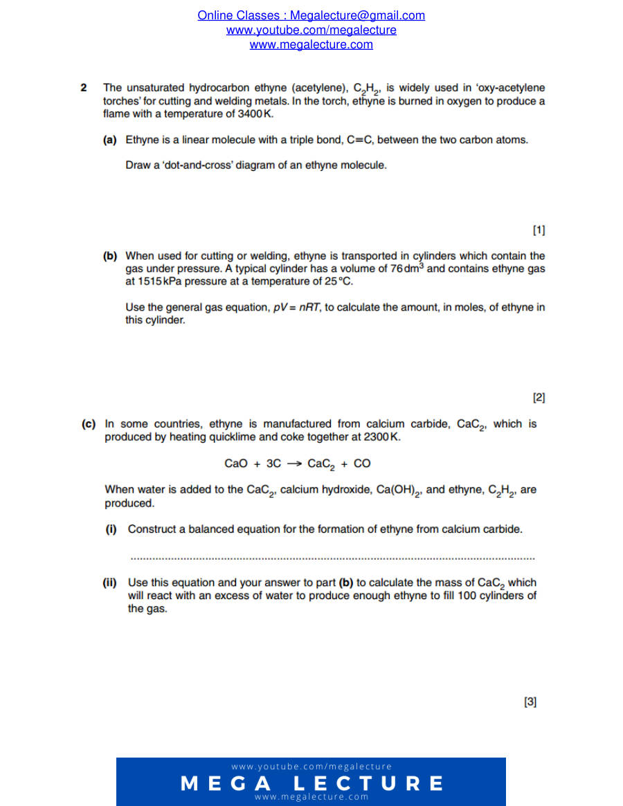 Page 2 of States Of Matter Question Paper