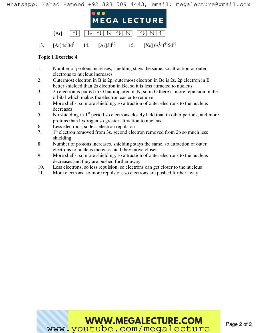 Page 2 of Exercise — Answers