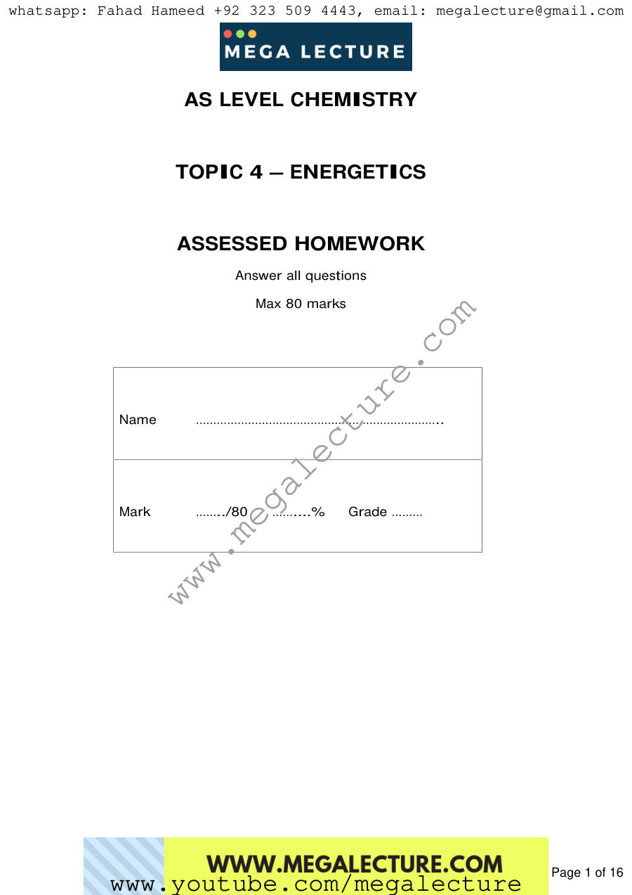 Page 1 of Assessed — Worksheet