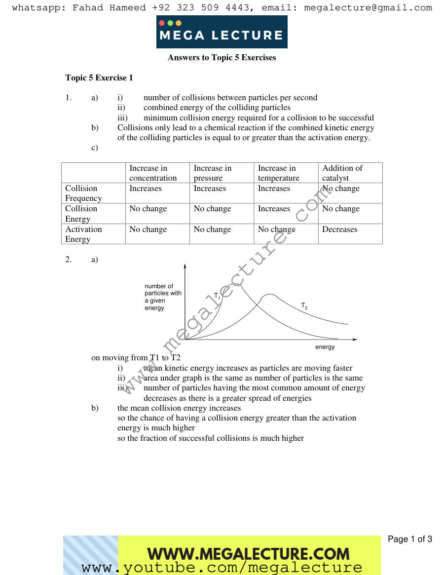 Page 1 of To Exercises — Answers
