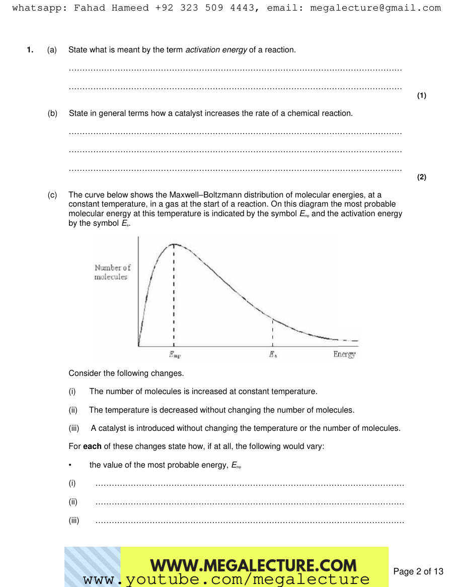 Page 2 of Notes — Worksheet