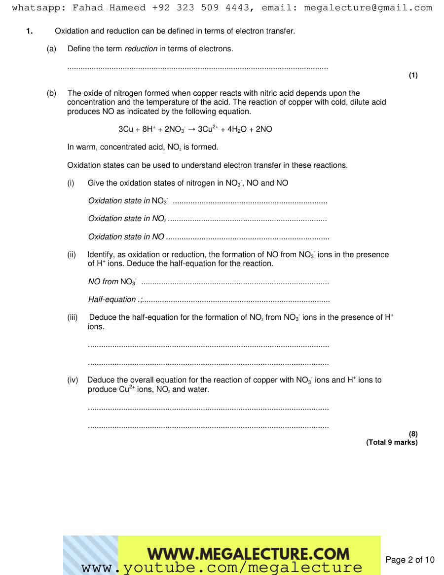 Page 2 of Notes — Worksheet
