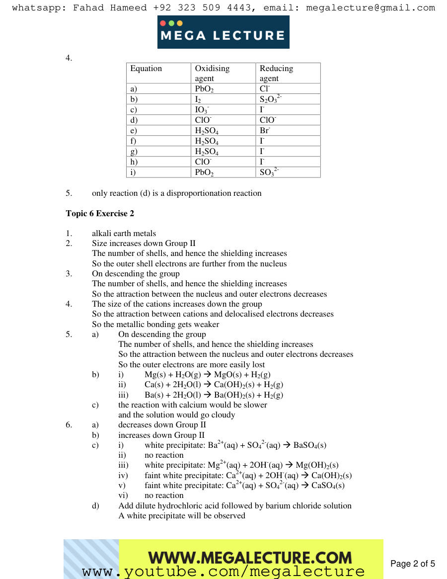 Page 2 of To Exercises — Answers