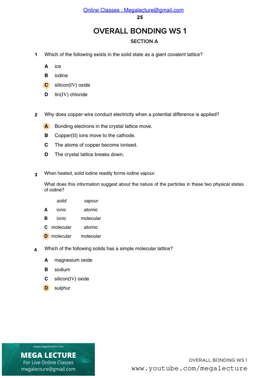 Page 1 of Bonding — Answers