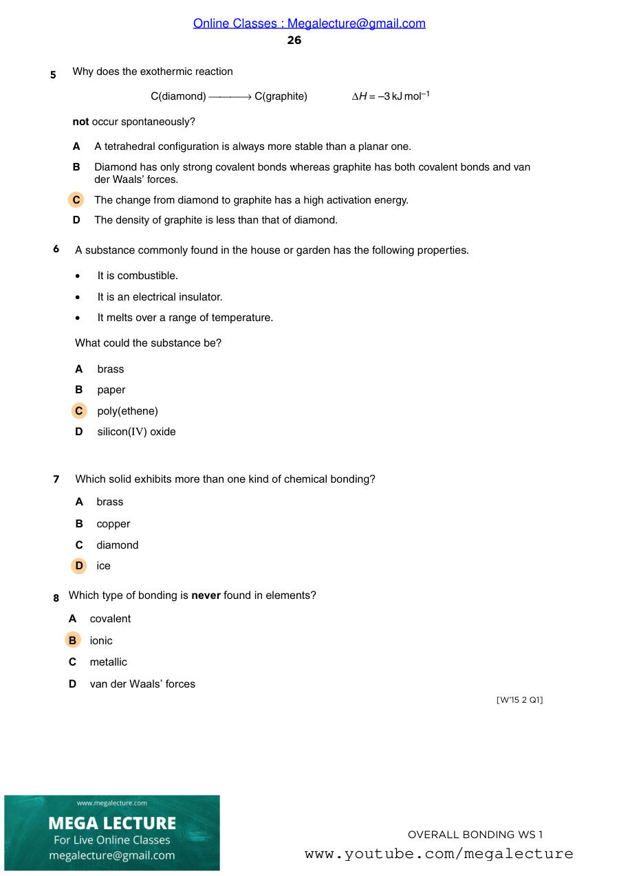 Page 2 of Bonding — Answers