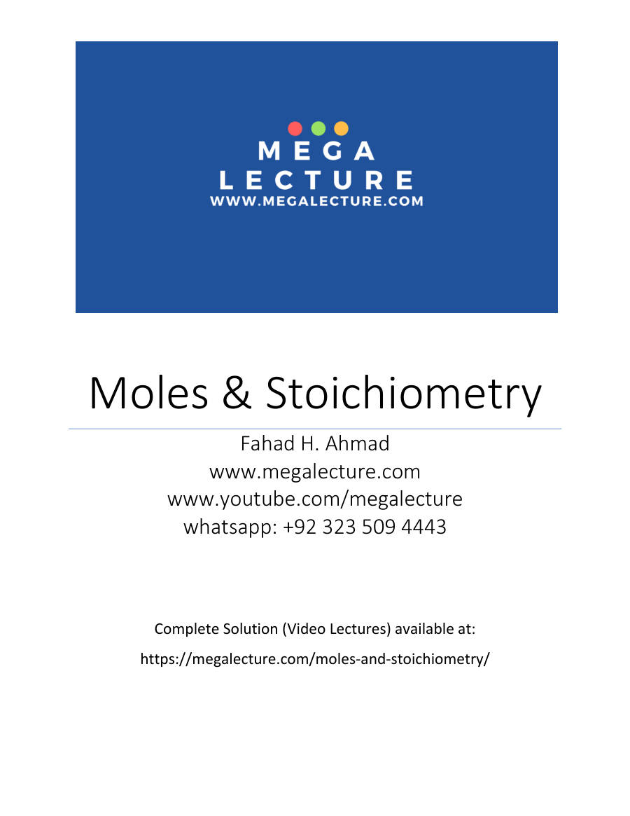 Page 1 of Theory Moles Topical 2 — MCQs