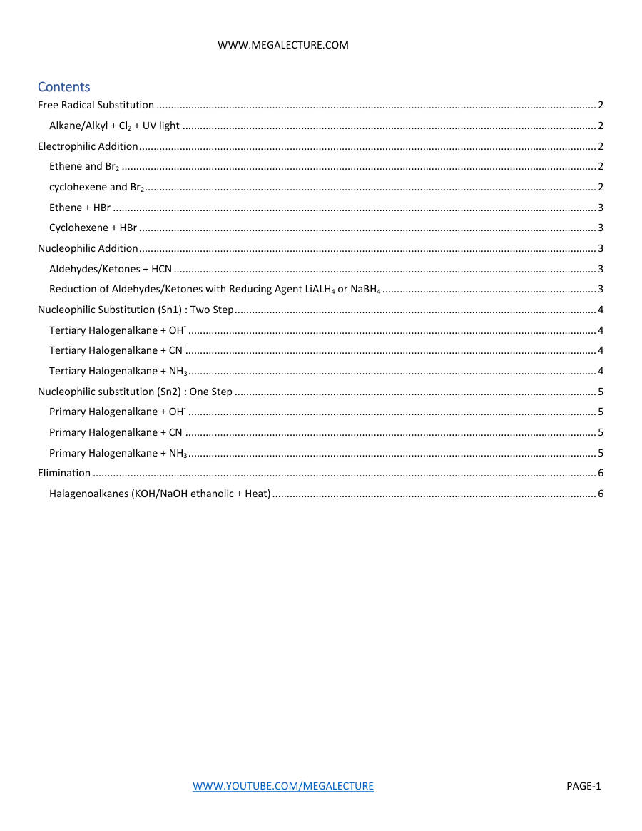 Page 1 of All Mechanisms Organic 1