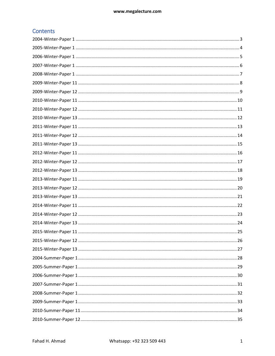 Page 1 of Paper1 Markingschemes 1