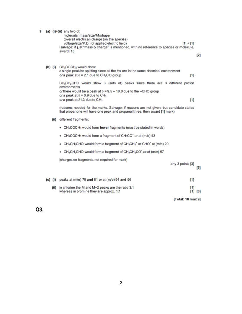 Page 2 of Marking scheme