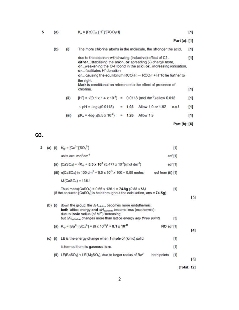 Page 2 of Marking scheme