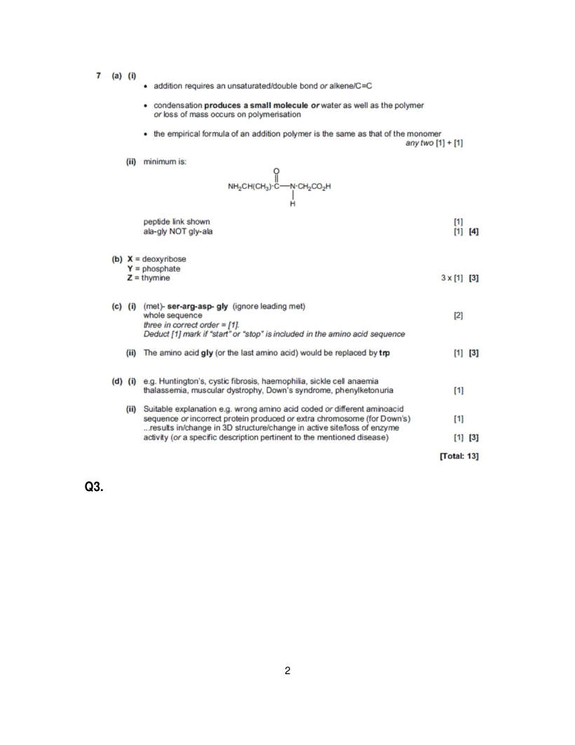 Page 2 of Marking scheme