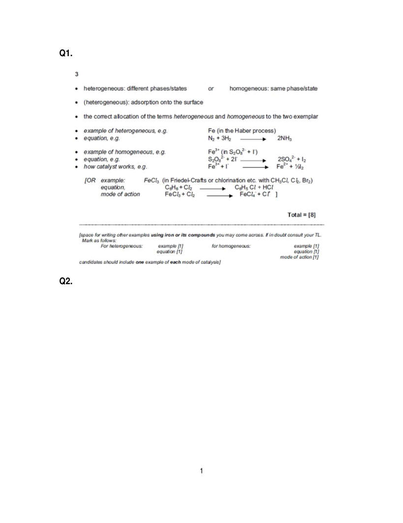 Page 1 of Marking scheme
