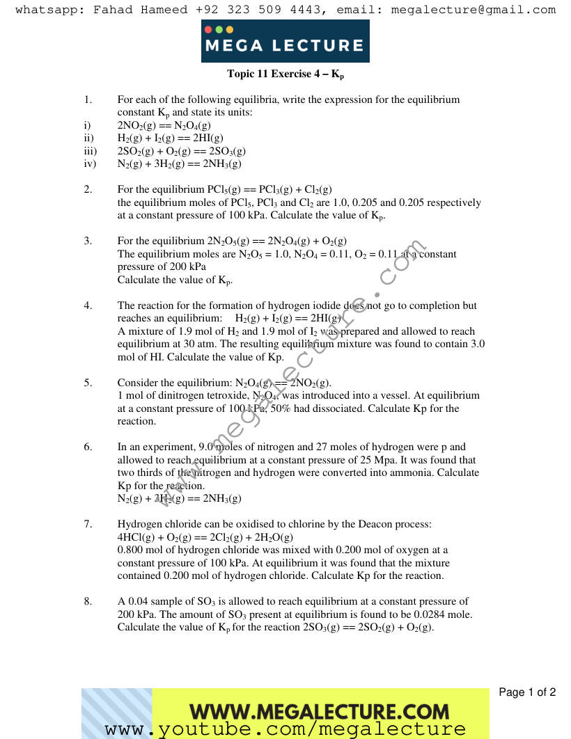 Page 1 of Exercise