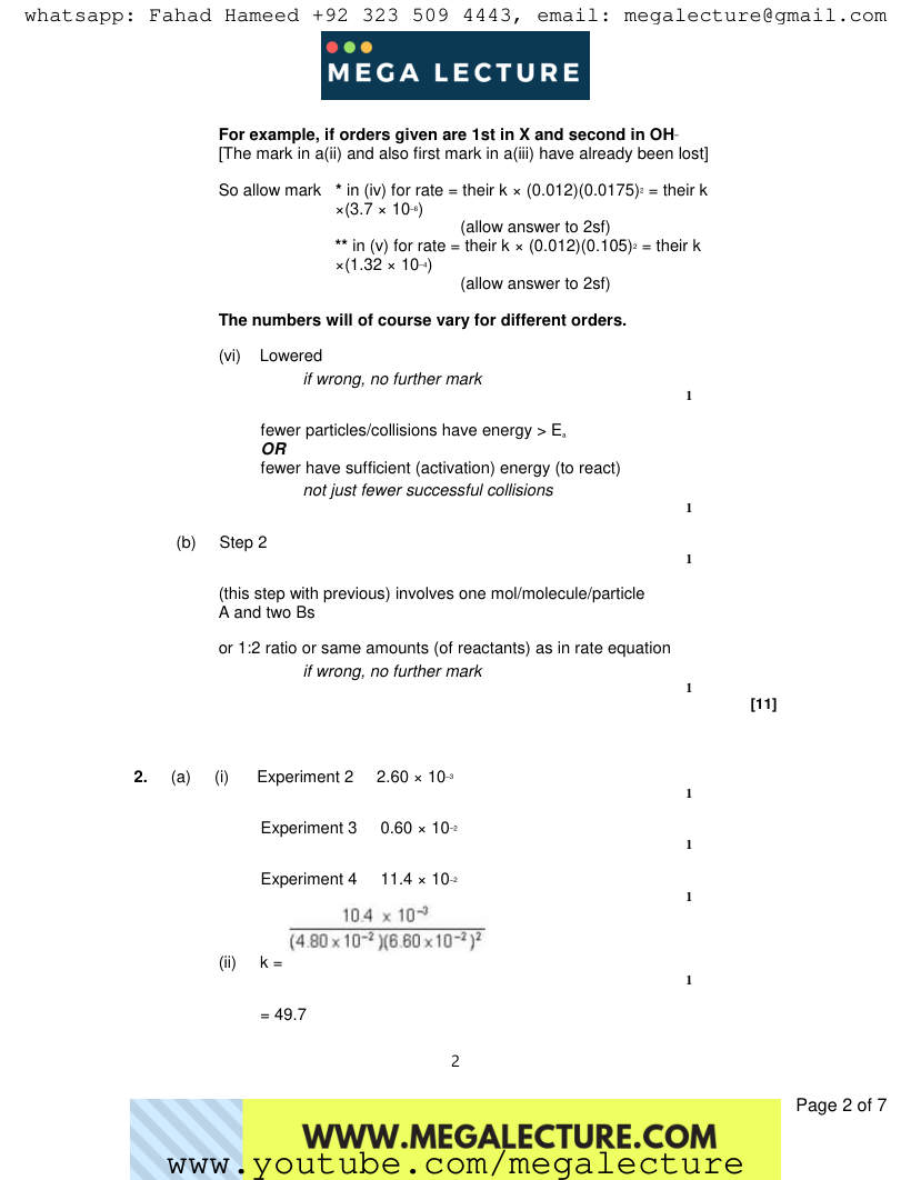 Page 2 of Marking scheme